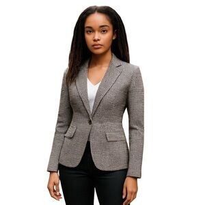 H&M modern classic fitted blazer men’s inspired houndstooth jacket size XS